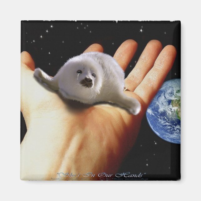 AIMANT S.O.S. SAUVEGARDEZ NOS PHOQUES À HARP (Devant)