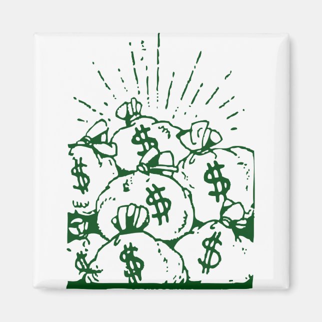 Aimant Sacs d'argent ! (Devant)