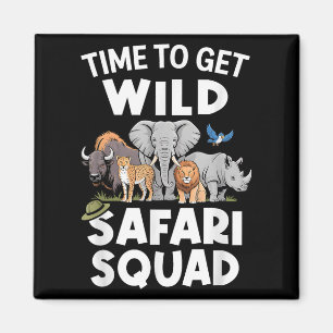 Aimant Safari Tour Guide Safari Animaux Safari Temps Pour