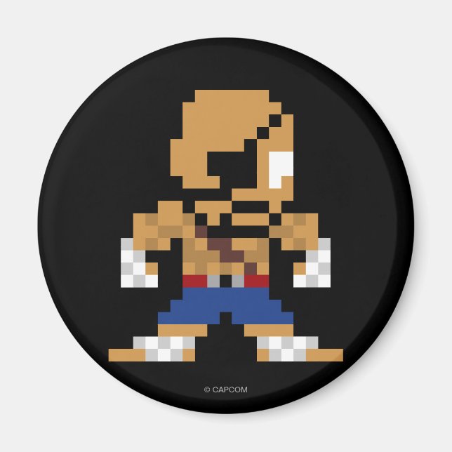 Aimant Sagat 8 bits (Devant)