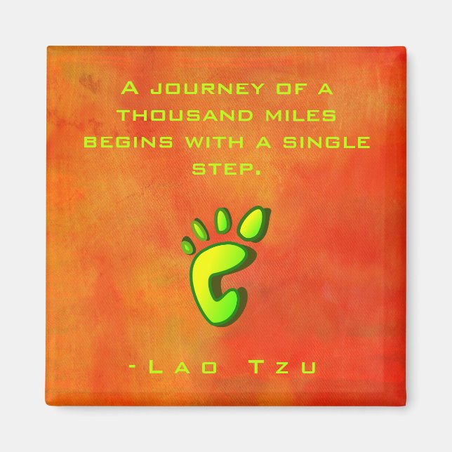 Aimant Sagesse motivationnelle inspirée par Lao Tzu (Devant)