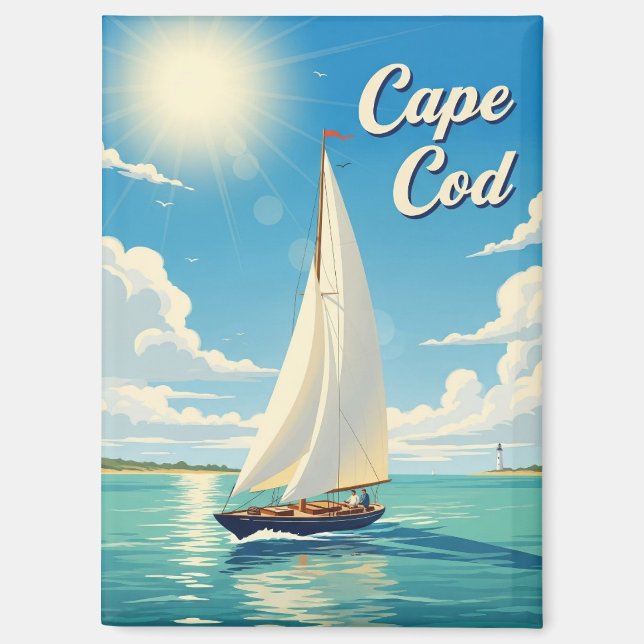 Aimant Sailboat in Cape Cod Massachusetts Travel (Recto)
