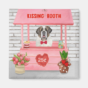 Aimant Saint Bernard Chien Saint Valentin Booth de baiser