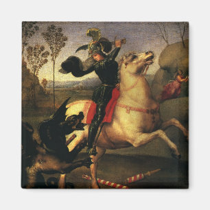Aimant Saint George combattre le dragon par Raphael Sanzi