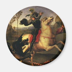 Aimant Saint George combattre le dragon par Raphael Sanzi