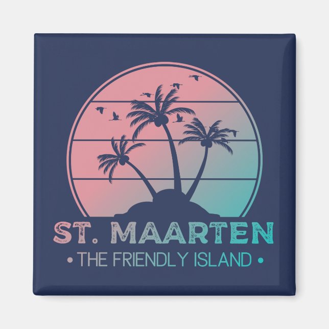 Aimant Saint-Martin | Sint Martin Retro Gradient (Devant)
