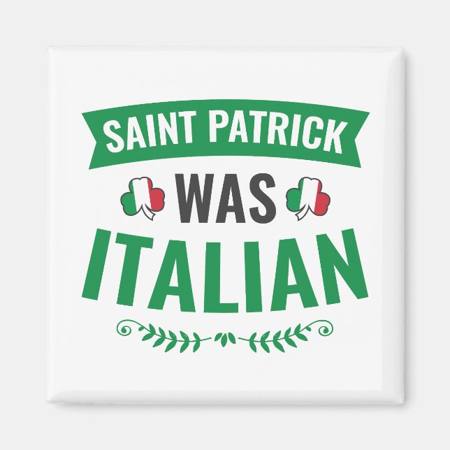 Aimant Saint Patrick Était Jour de la Saint Patrick Itali (Devant)