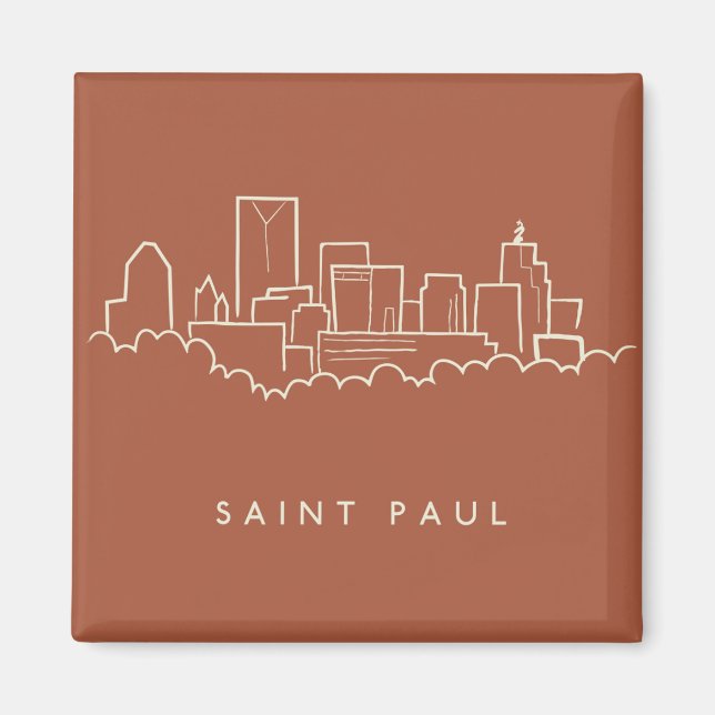 Aimant Saint Paul, Minnesota Skyline (Devant)