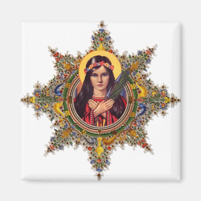 Aimant Saint Philomena, patron des bébés et des enfants (Devant)