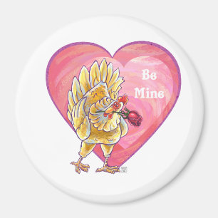 Aimant Saint-Valentin au poulet