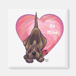 Aimant Saint-Valentin de chien de chasse