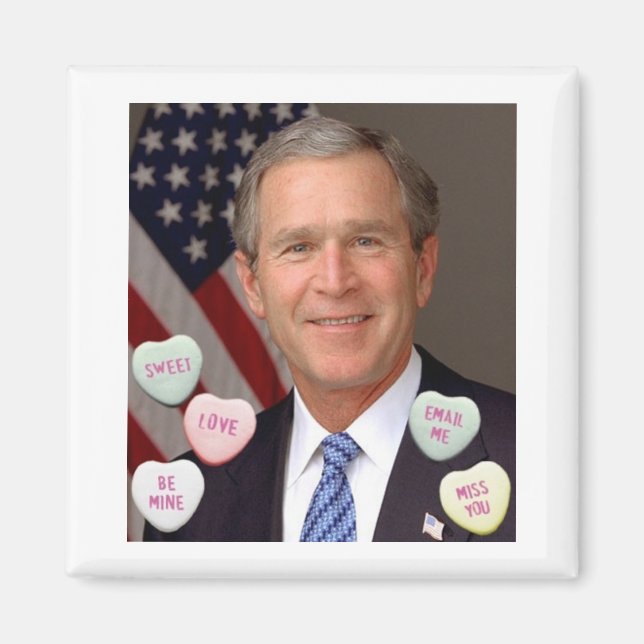 Aimant Saint Valentin George Bush (Devant)