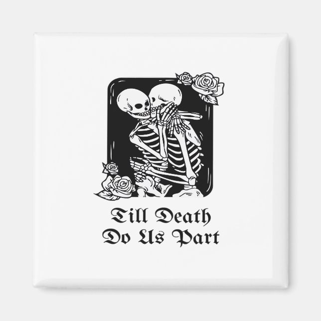 Aimant Saint-Valentin gothique jusqu'à ce que la mort nou (Devant)