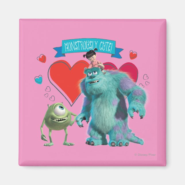 Aimant Saint-Valentin - Monsters Inc. (Devant)