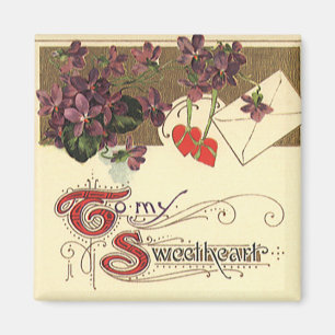 Aimant Saint-Valentin victorien vintage pour mon amour