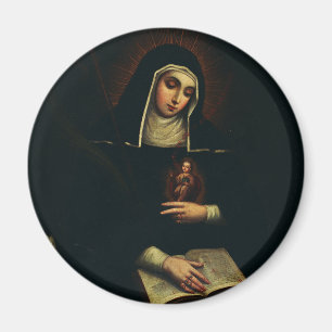 Aimant Sainte Gertrude la Grande bénédictine allemande