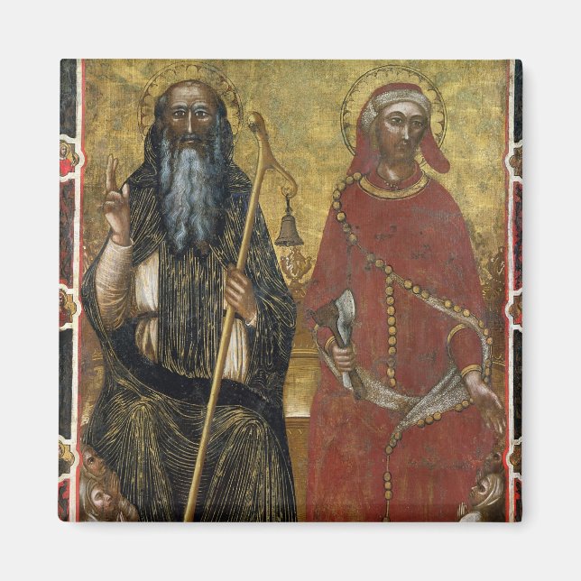 Aimant Saints Anthony Abbot et Eligius - Processus peint (Devant)
