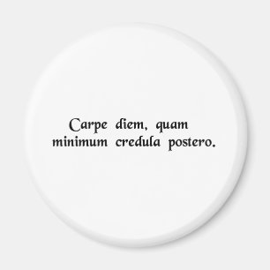 Aimant Saisissez le jour, confiance le moins possible