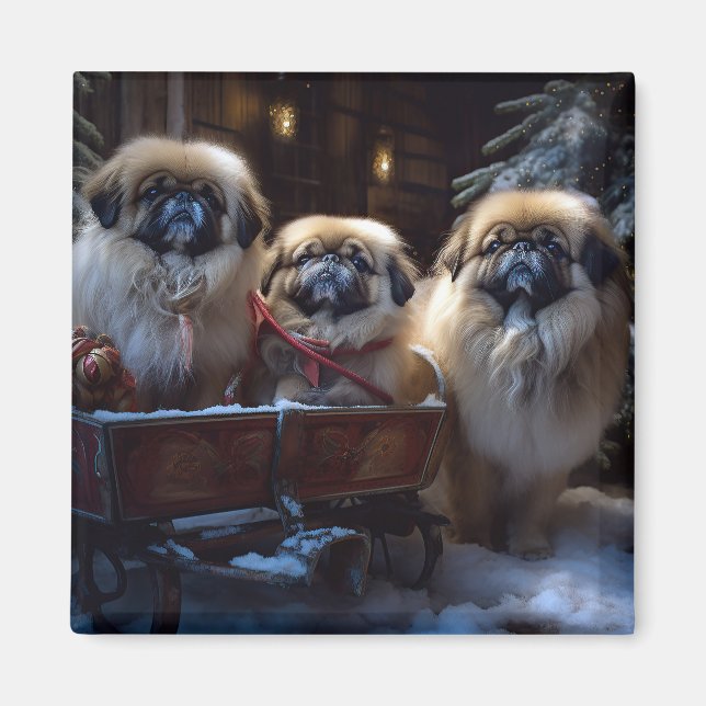 Aimant Saison des fêtes de Noël de Pékin (Devant)