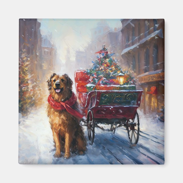 Aimant Saison festive de Noël de Setter en Irlande (Devant)