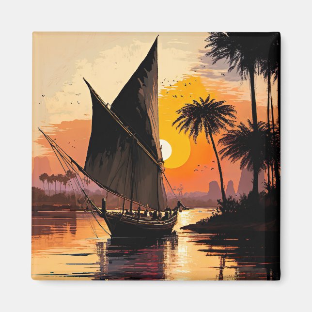 Aimant Salage au coucher du soleil (Devant)