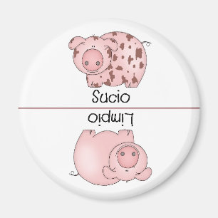 Aimant sale propre espagnol de lave-vaisselle