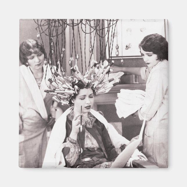 Aimant Salon de coiffure rétro (Devant)