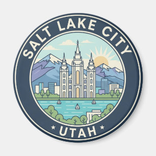Aimant Salt Lake City Skyline Utah