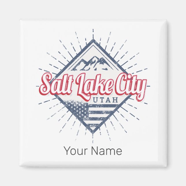 Aimant Salt Lake City Utah United States Mountains USA (Devant)