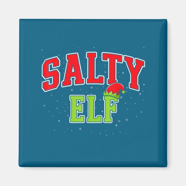 Aimant Salty Elf Christmas Family Matching Group Xmas  (Devant)