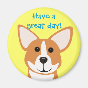 Aimant Salutation d'aimant d'art de corgi