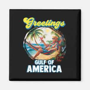 Aimant Salutation Du Golfe Des États-Unis Trump