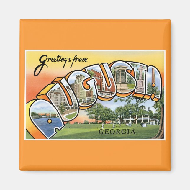 Aimant Salutations d'Augusta, GA ! (Devant)