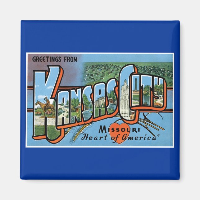 Aimant Salutations de Kansas City ! (Devant)