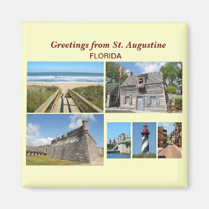 Aimant Salutations de St Augustine, Floride