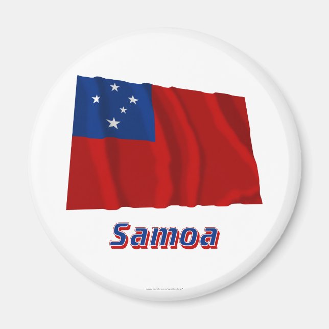 Aimant Samoa avec le nom (Devant)