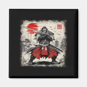 Aimant Samurai Bigfoot Japonais Vintage Ukiyo-e Art Warri