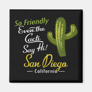 Aimant San Diego Cactus Funny Retro
