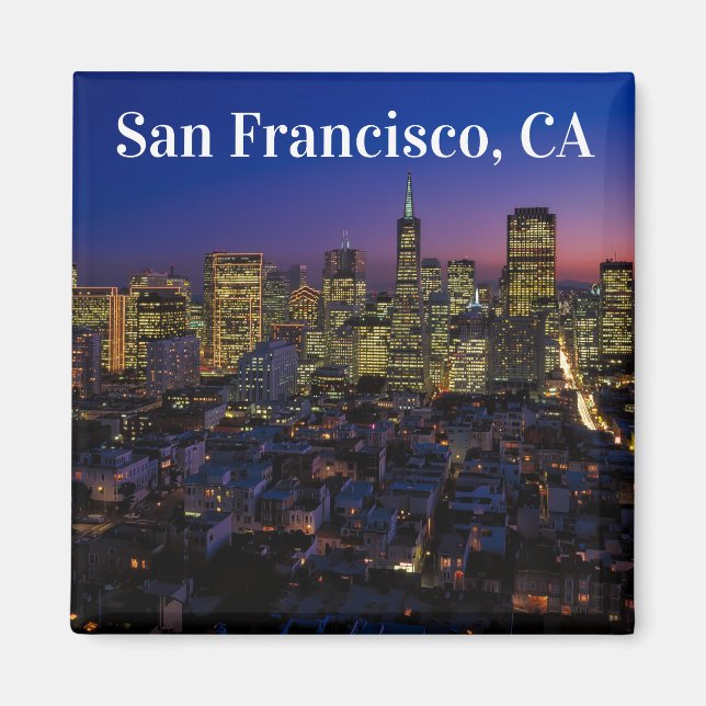 Aimant San Francisco California Night Scène (Devant)