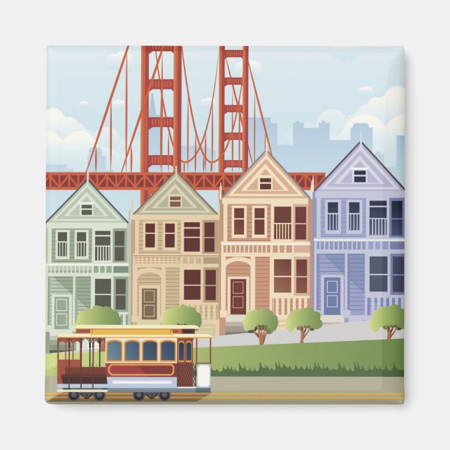 Aimant San Francisco | Les Dames Peintes (Devant)