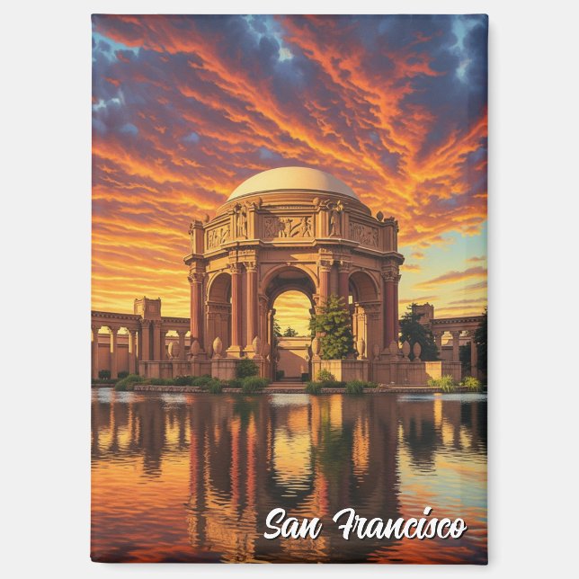 Aimant San Francisco Palace of Fine Arts Sunset (Recto)