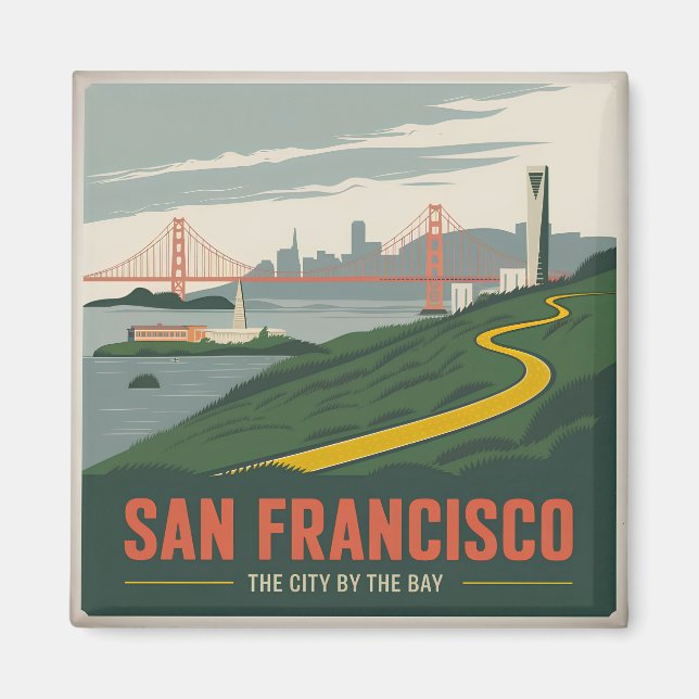 Aimant San Francisco USA vintage (Devant)
