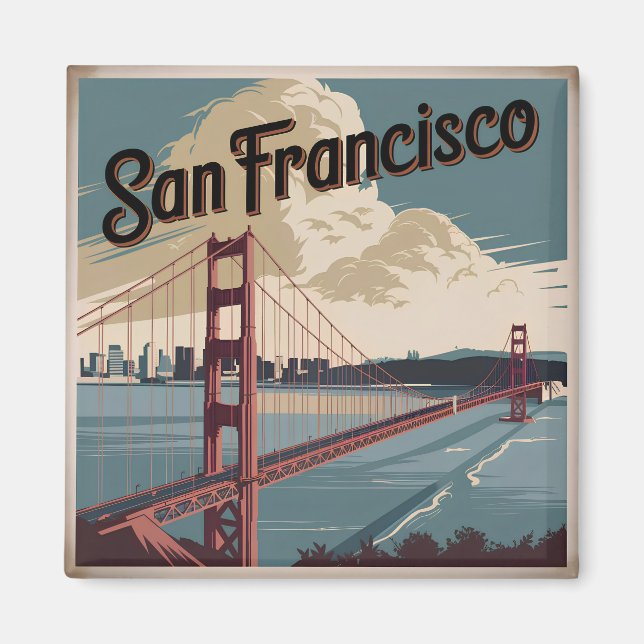 Aimant San Francisco USA vintage (Devant)
