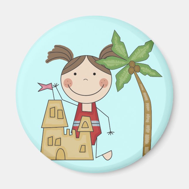 Aimant Sand Castle Queen Tshirts et cadeaux (Devant)