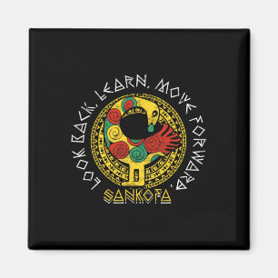 Aimant Sankofa Mois de l'histoire des Noirs Adinkra Ghana