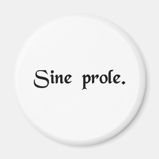 Aimant Sans progéniture. (Devant)