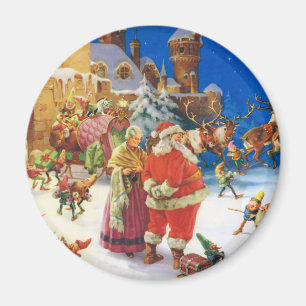 AIMANT SANTA CLAUS & MRS. CLAUS AU PÔLE NORD