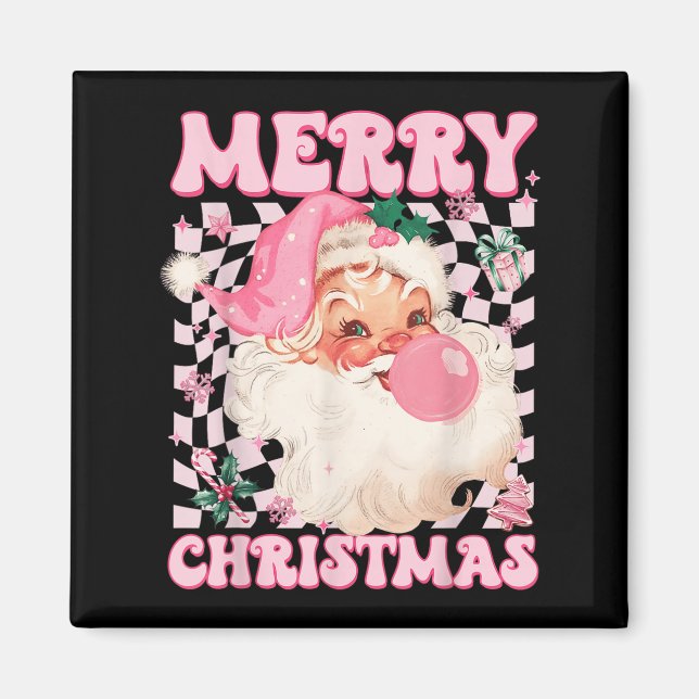 Aimant Santa Claus Nk Sungles Blowing Bubble Gum Christma (Devant)