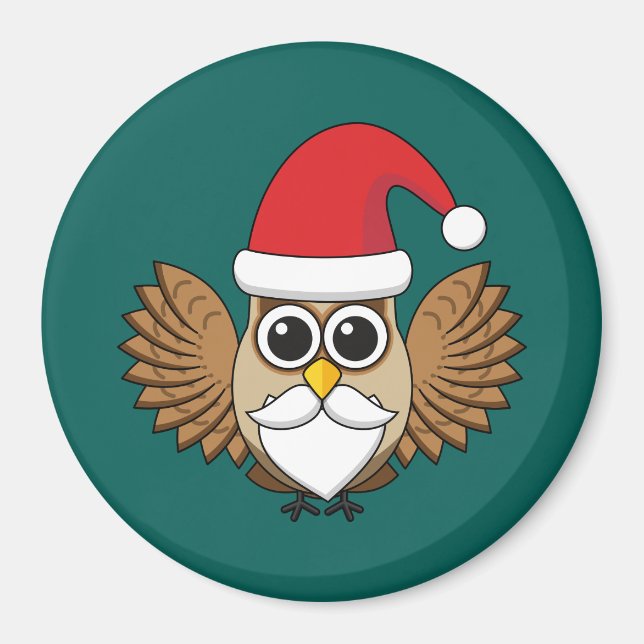 Aimant Santa Claus Owl (Devant)