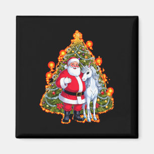 Aimant Santa Claus Unicorn Noël Sweat Noël Tr